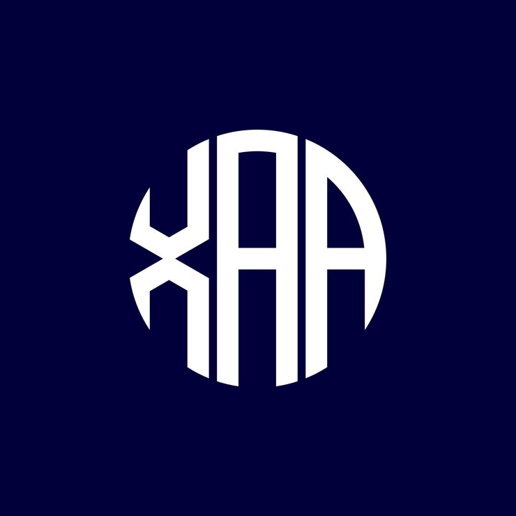 Vector xaa circle logo design