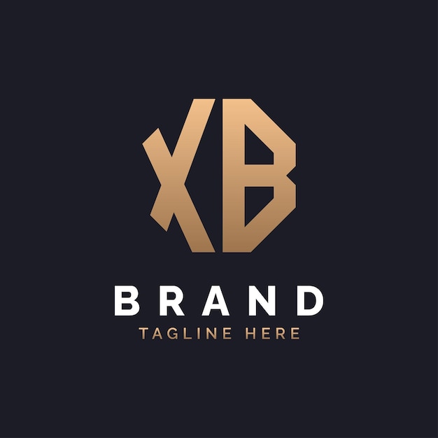 XB Logo Design Modern Minimal Elegant and Luxury XB Logo Alphabet Letter XB Logo Design for Brand Corporate Business Identity