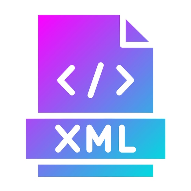 xml vector icon design illustration