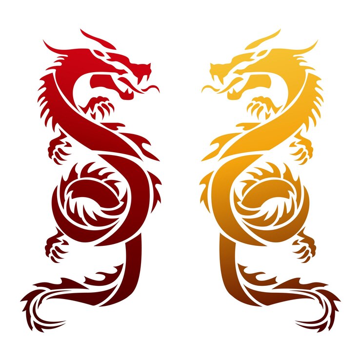 Year of the Dragon Chinese New Year Traditional symbol of China 2024 Vector illustration