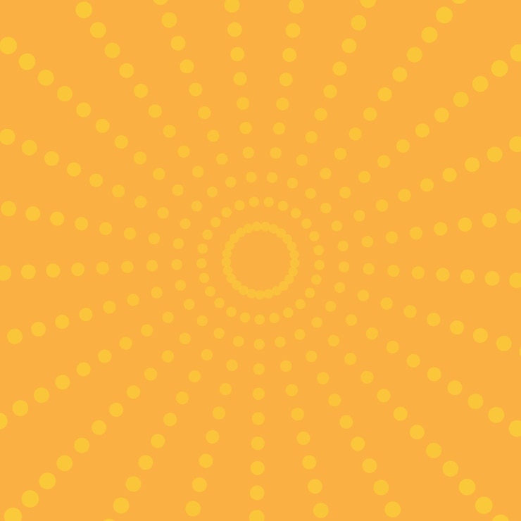 Vector yellow dots on a yellow background