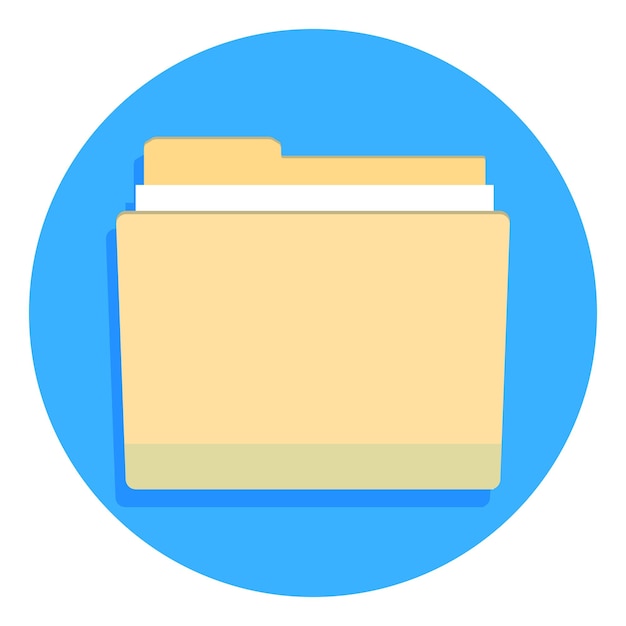 yellow folder for documents folder icon file folder template vector illustration