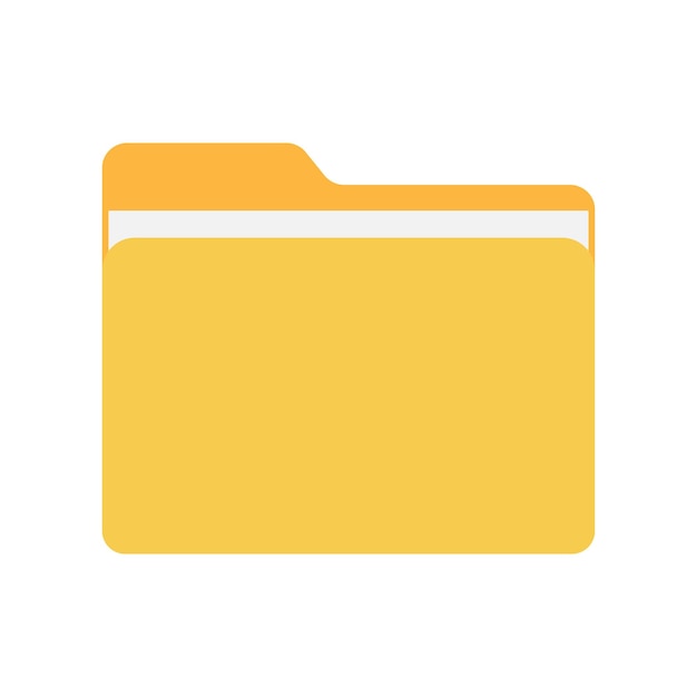 Yellow Folder Icon for Documents and Data Storage