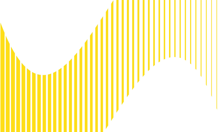 Vector yellow lines on a white background with yellow lines