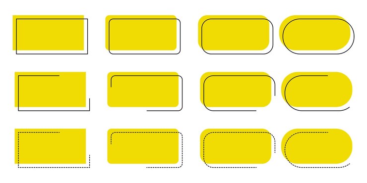 Vector yellow quote vector bubbles for text speech vector