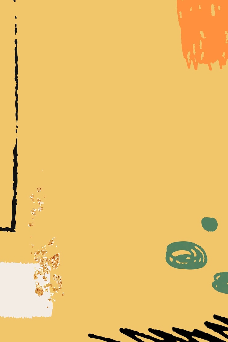Vector yellow scribble patterned background vector
