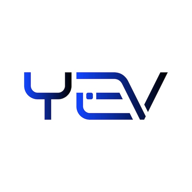 YEV logo abstract typography simple modern minimal vector design