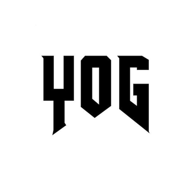 YOG letter logo design for technology company YOG logo design black and white color combination YOG logo YOG vector YOG design YOG icon YOG alphabet YOG typography logo design