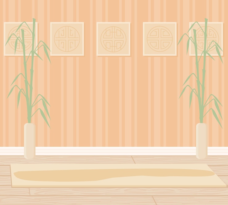 Vector yoga environment vector illustration creative design