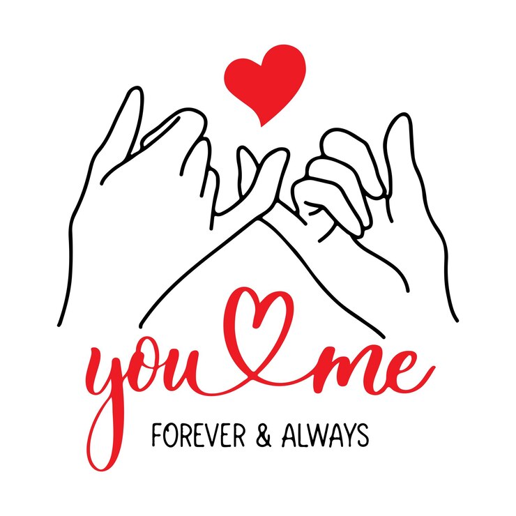 Vector you and me forever and always tshirt design