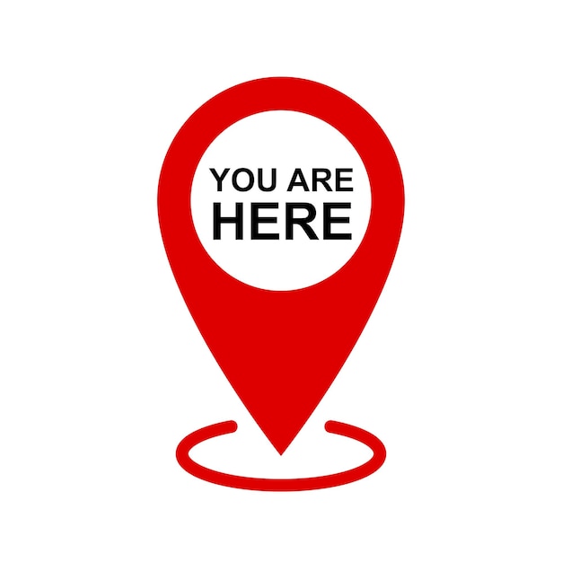 you are here sign icon mark location pointer pin marker and pointer icon iocation indicator