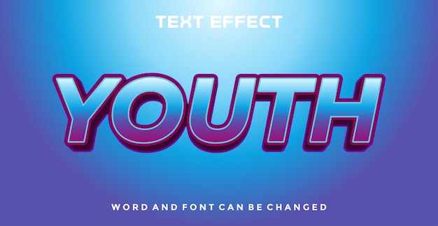 Youth editable text effect