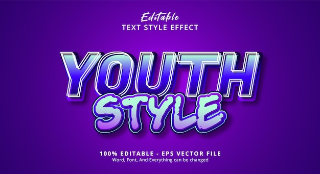 Youth Style Editable Text Effect