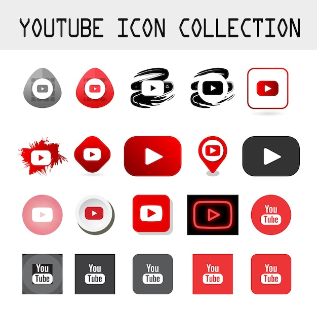YouTube icon collection