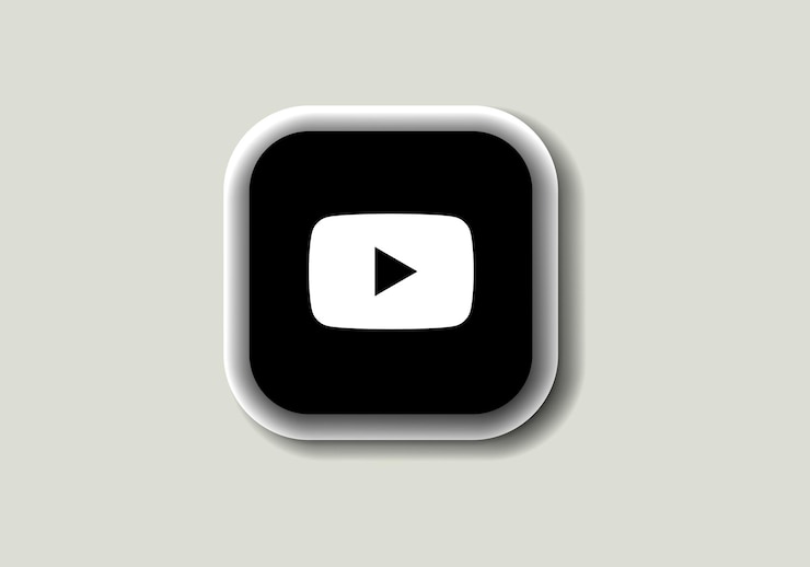 Vector youtube new logo and icon printed on white paper youtube social media platform logo
