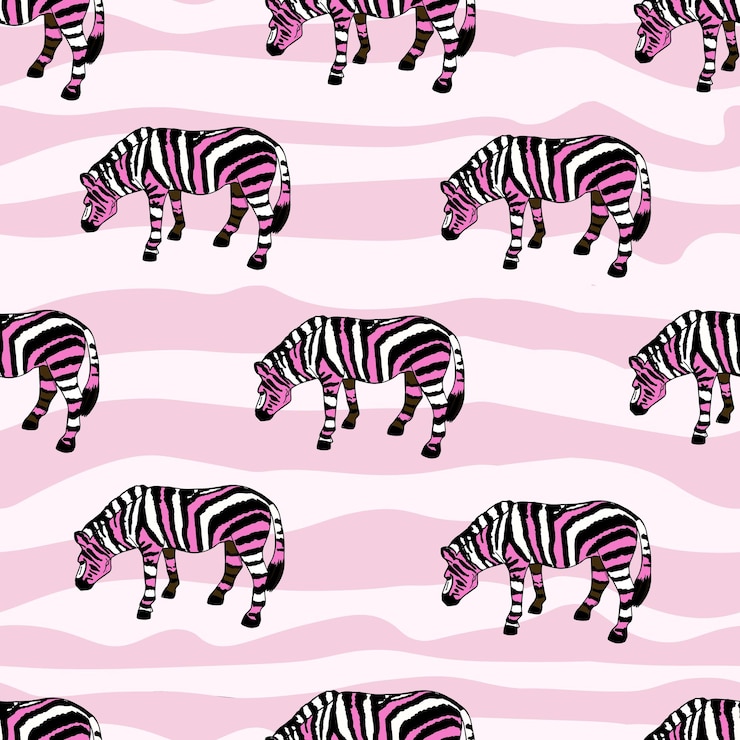 Vector zebra pattern texture of strips animal pattern