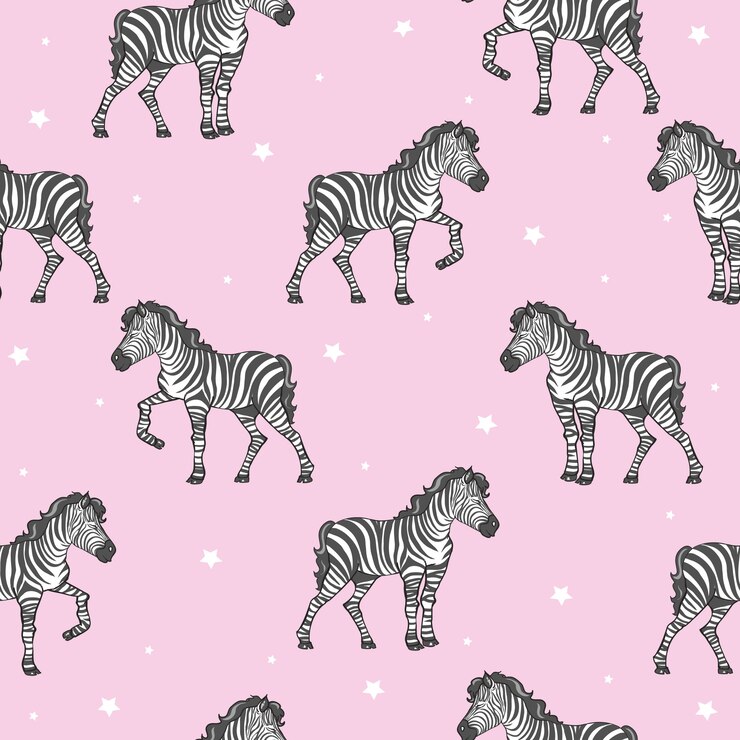 Vector zebra seamless pattern