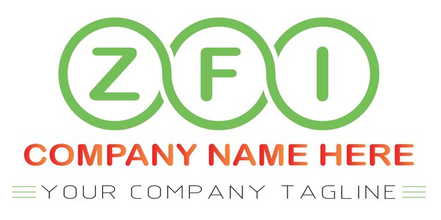 ZFI Letter Logo Design