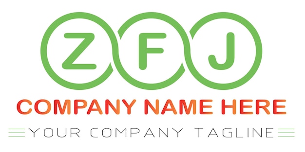 ZFJ Letter Logo Design