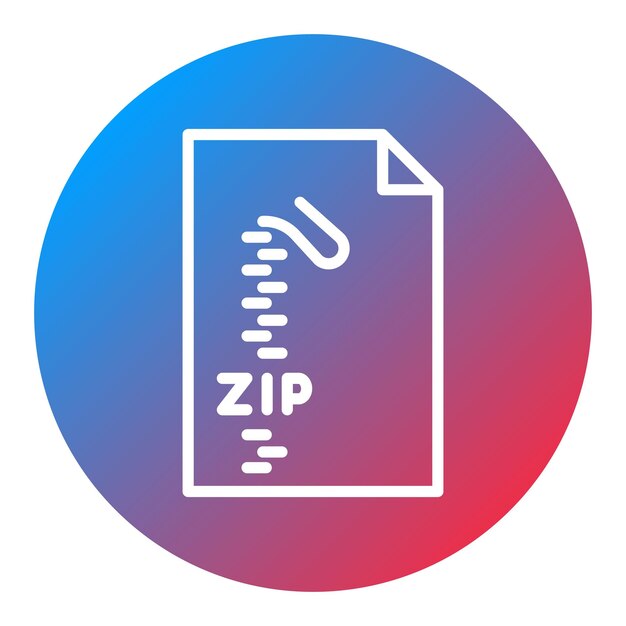 zip icon vector image can be used for documents and files