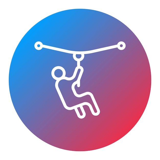 Zip Lining icon vector image Can be used for Adventure