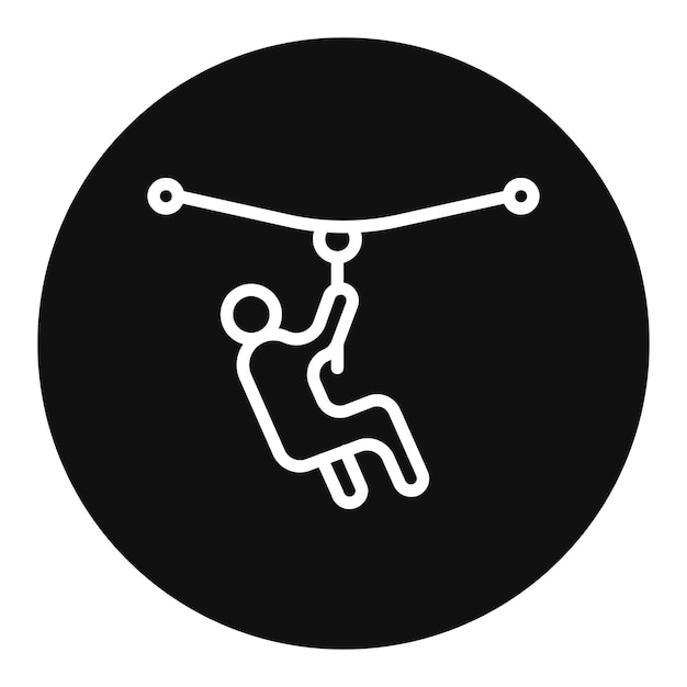 Zip Lining icon vector image Can be used for Adventure