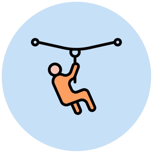 Zip Lining icon vector image Can be used for Adventure