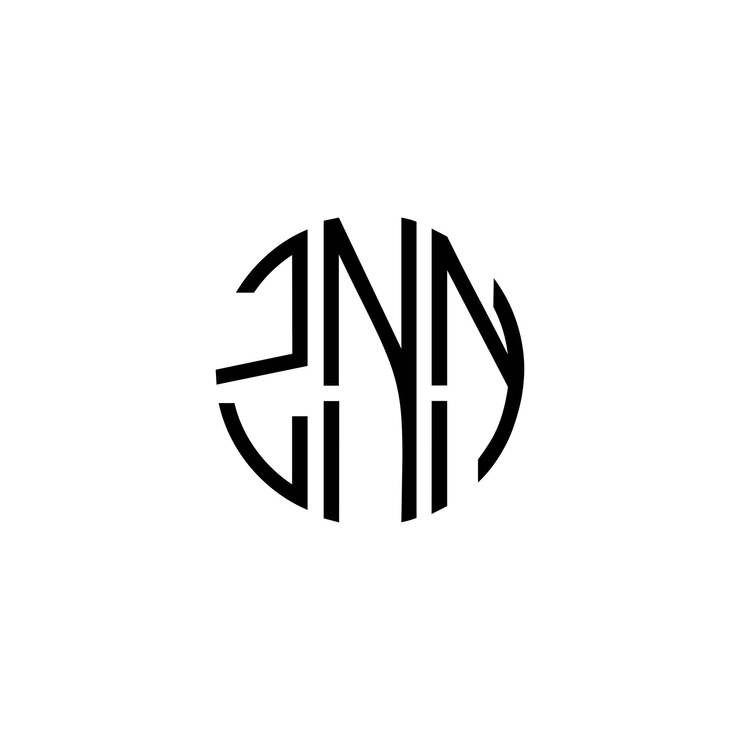 ZNN circle monogram logo design