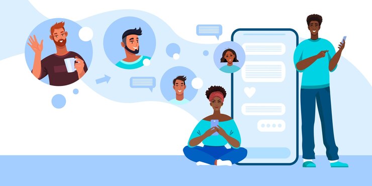 Vector zoom video conference illustration with diverse peoples faces. group video call  