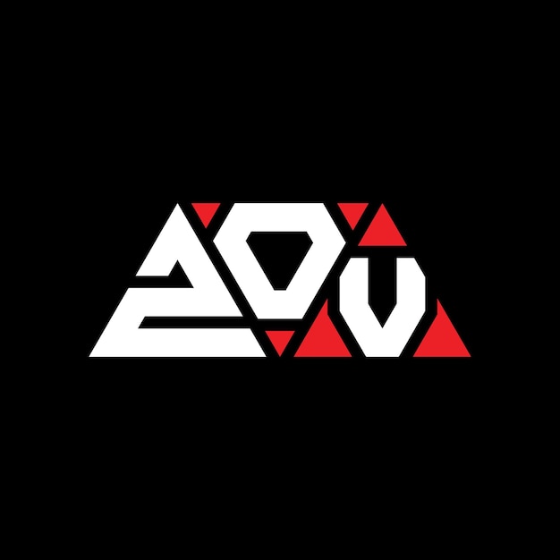zov triangle letter logo design with triangle shape zov triangle logo design monogram zov triangle vector logo template with red color zov triangular logo simple elegant and luxurious logo zov