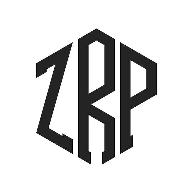 ZRP Logo Design Initial Letter ZRP Monogram Logo using Hexagon shape