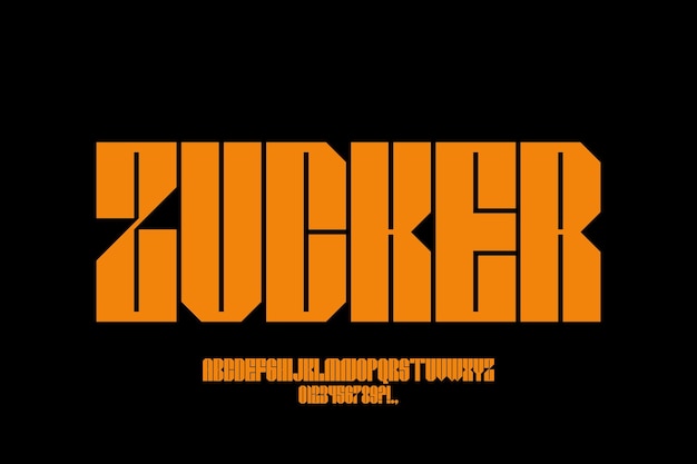 zucker font vector display bold uppercase high unique experimental editable