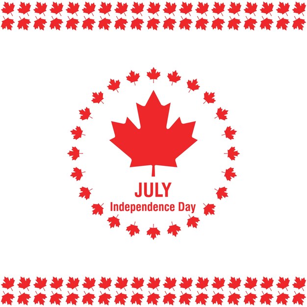 1. Juli Happy Canada Day Kanada Flagge auf weißem Hintergrund