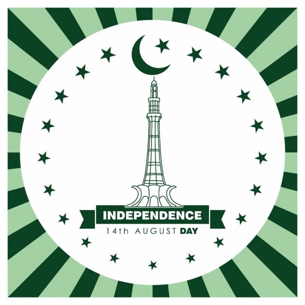 Kostenloser Vektor 14. august pakistan independence day label-design