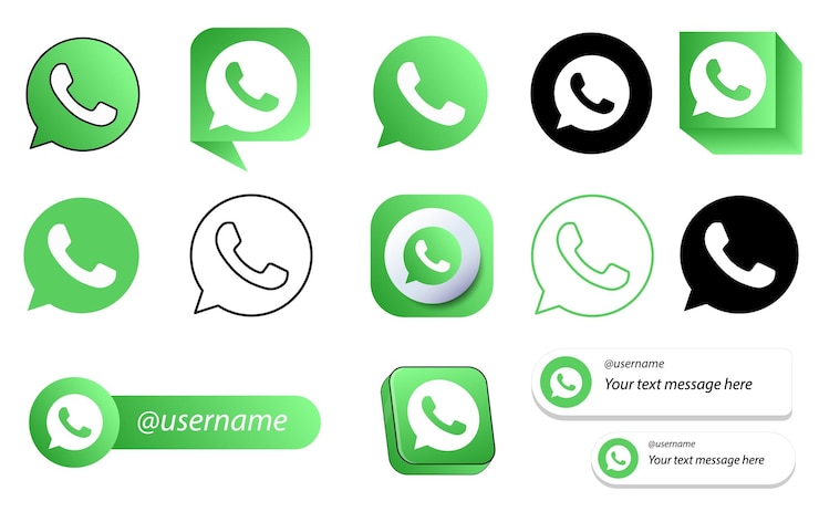 Kostenlose Vektor 14 whatsapp-social-media-icon-pack