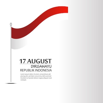 17. august. indonesien happy independence day grußkarte mit geballten händen, symbol für den geist der freiheit. verwenden sie für banner und hintergrund. - vektor