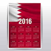 Kostenloser Vektor 2016 kalender von bahrain