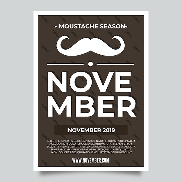 2016 movember flyer im retro-stil