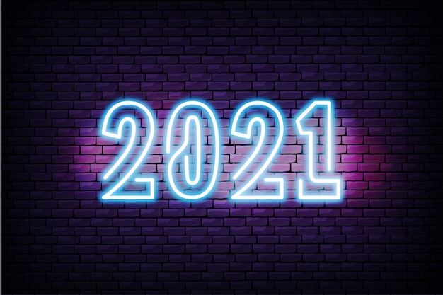 2021 realistisches neon-design