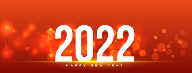 2022 frohes neues jahr bokeh-banner-design