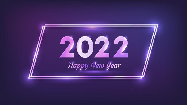 2022 frohes neues jahr illustration mit glänzender goldnummer und auf