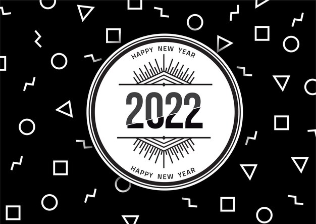 2022 frohes neues jahr weihnachtsgrüße vorlage bunte geometrische