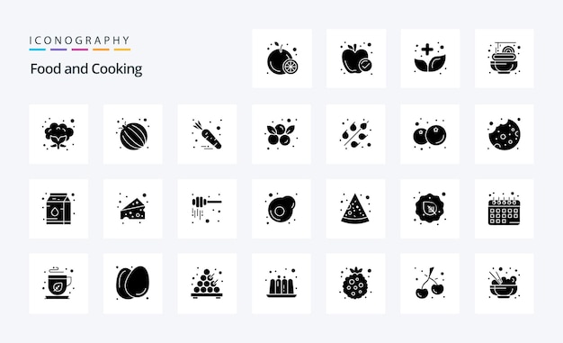 25 food solid glyph-icon-pack