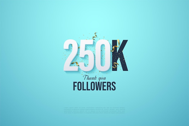 250.000 follower mit figurenillustrationen und partykugeln