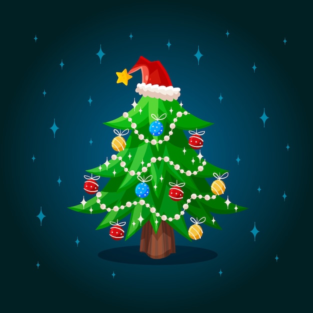 2D Hintergrund Weihnachtsbaum