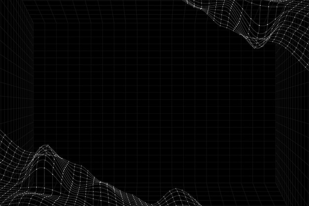3D abstrakter Wellenmuster-Hintergrundvektor