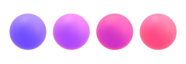 3d balls sammlung für spiel auf weißem hintergrund. realistische vektorillustration