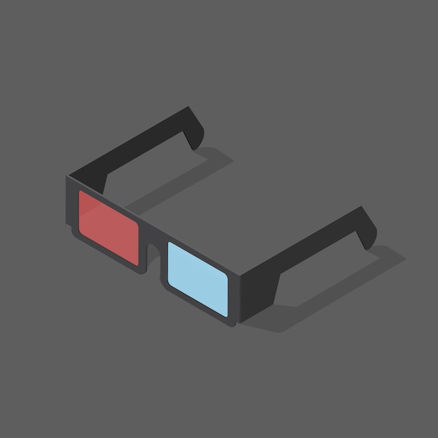 Kostenloser Vektor 3d-brille