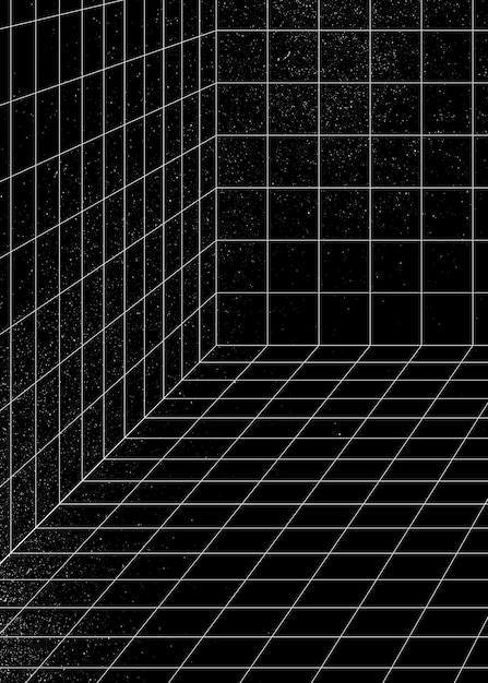 Kostenloser Vektor 3d-drahtgitterraum-hintergrundvektor