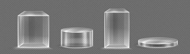 3D-Glas transparentes, klares Stand-Podium-Display